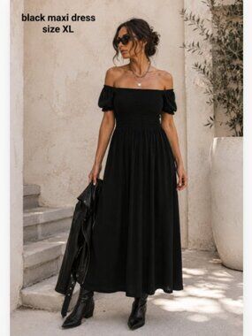 NWT ALEXIA ADMOR Leia Black Maxi Dress XL